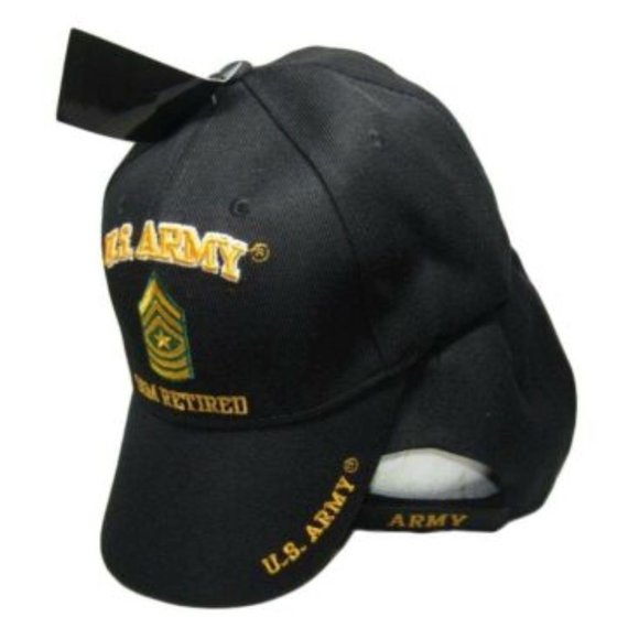 U.S. Army SGM Retired Military Black Embroidered C - Picture 2 of 4